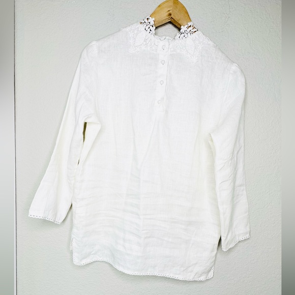 Zara Linen Crochet Top - Picture 6 of 16